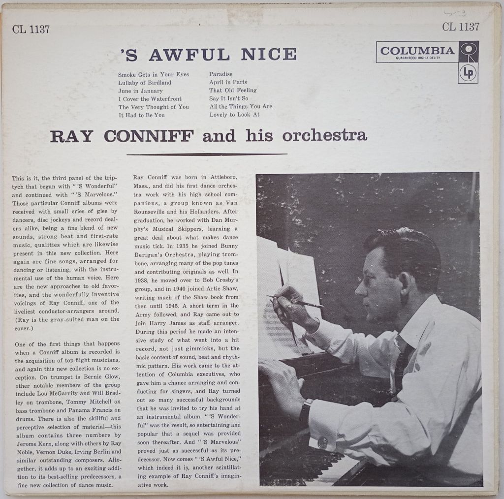 RAY CONNIFF AND HIS ORCHESTRA 'S Awful Nice LP VG+/EX - фото фото фото 1