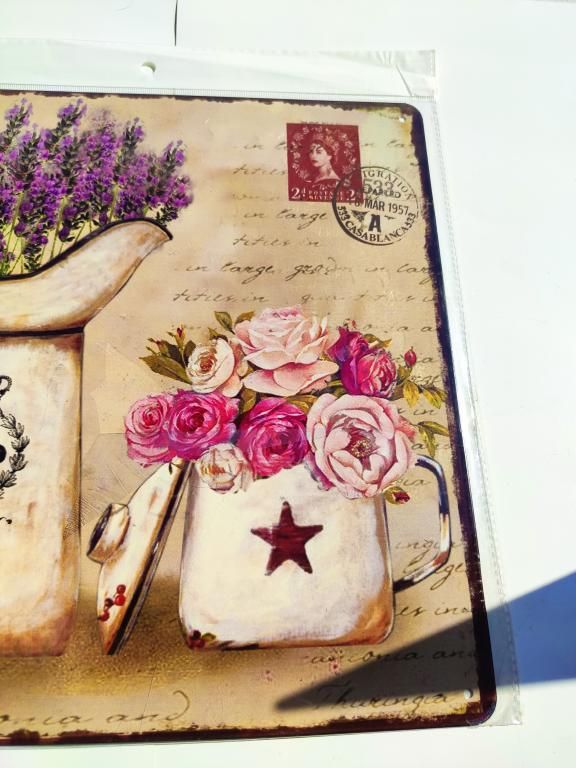  металл панно   лаванда прованс - 30 х 30 см - фото фото фото 2