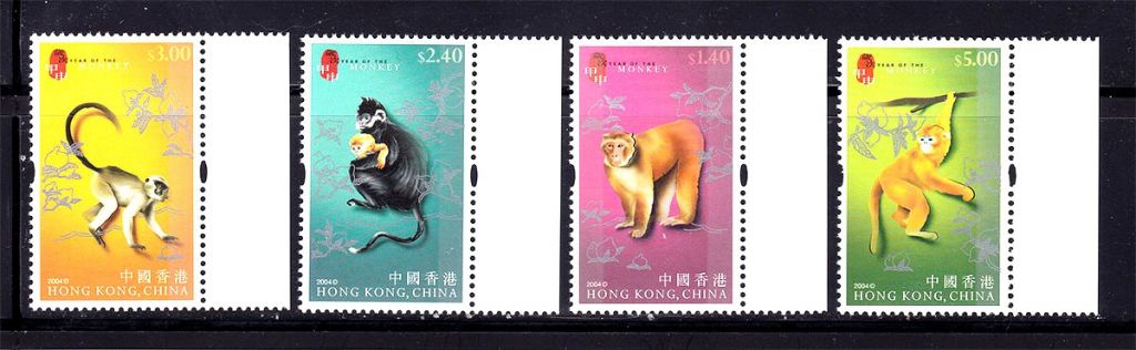 NM Фауна .  Hong Kong  2004 г MNH - обезьяны - фото фото фото 0
