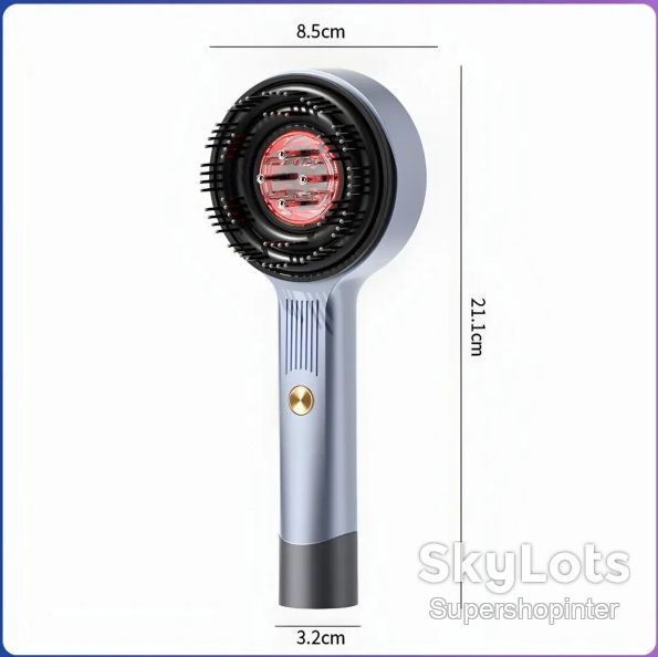 Массажная расческа для кожи головы с LED-подсветкой и подачей масла TV-SH-05/XC-901 Синий - фото фото фото 4