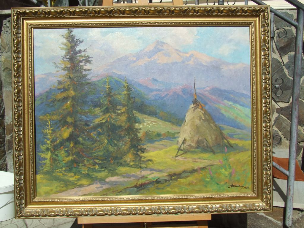 Зас.худ.Укр. Ш. Петкі 1917-2005 рр. роз.85х70см.п.0. 1982 р.Закарпатська школа Ерделі та Бокшая. - фото фото фото 4