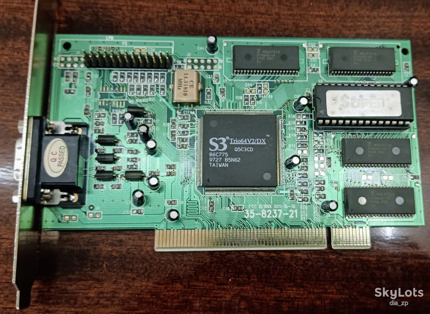 Ретро видеокарта PCI — S3 Trio64V2/DX 2MB  (100% Рабочая, Раритет 1997г) - фото фото фото 2