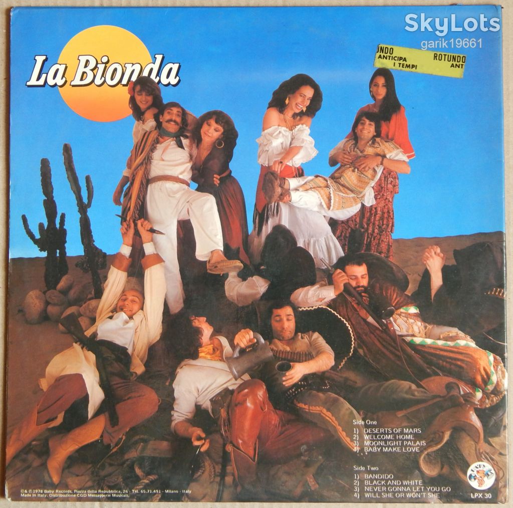 La Bionda - Bandido  (Baby Records – LPX 30, Italy) EX+/EX+ - фото фото фото 1