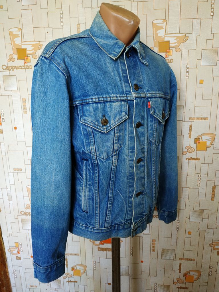 Куртка джинсова чоловіча синя LEVIS p-p S - фото фото фото 1