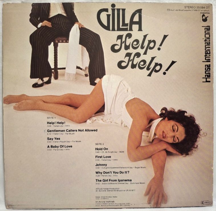 Gilla - Help! Help! - 1977.  (LP). 12. Vinyl. Пластинка. Germany. - фото фото фото 1