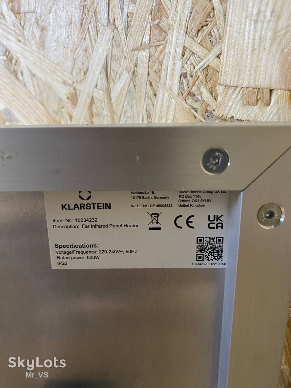 Інфрачервоний обігрівач картина Klarstein з Німеччини 10034232 / обогреватель панель / с Германии / ЛОТ 3074 - фото фото фото 6