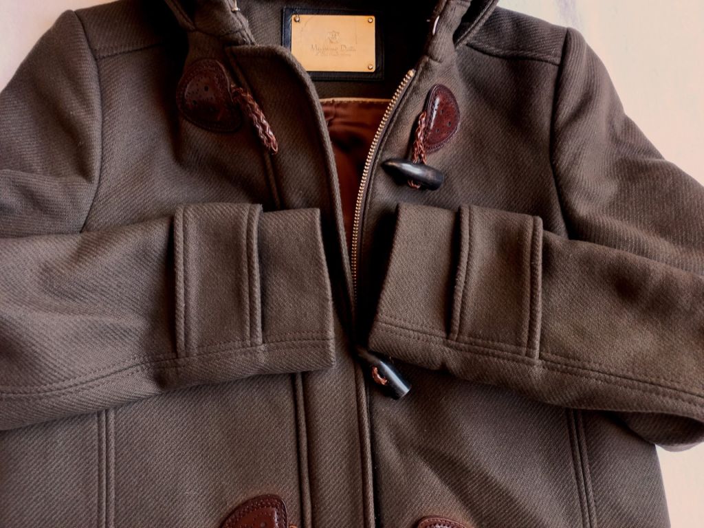 Пальто дафлкот вовна хутро Massimo Dutti XS - фото фото фото 1