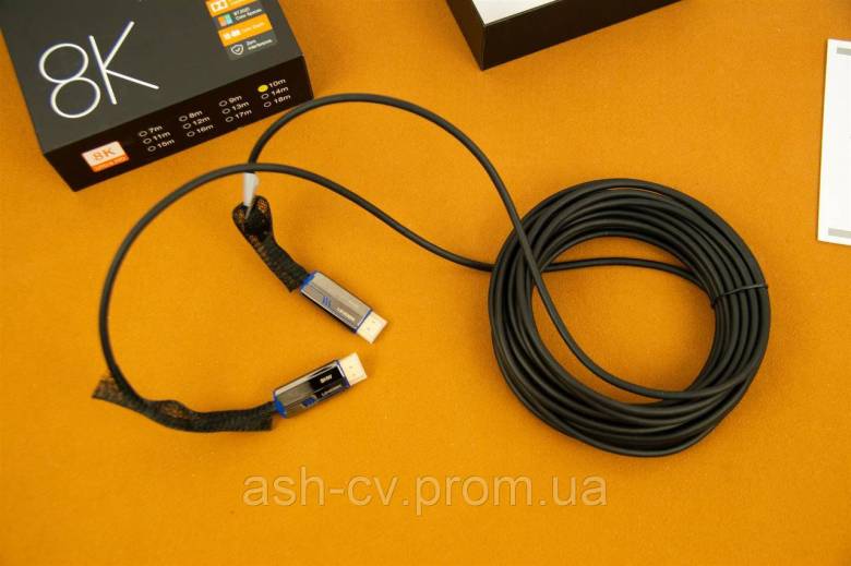 Кабель, HDMI, оптичний, 8K, Fiber Optical Cable, Premium, 10 метрів - фото фото фото 6