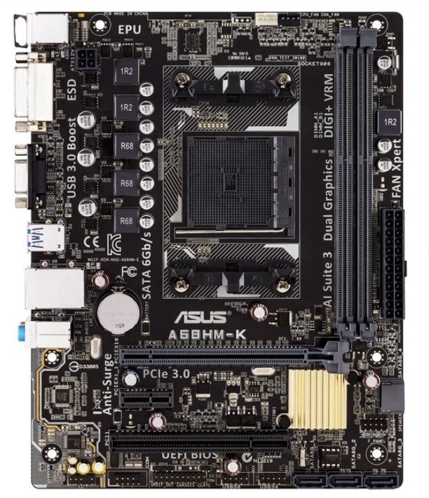 Материнська плата Asus A68HM-K   (sFM2/FM2+, AMD A68H, PCI-Ex16) - фото фото фото 0