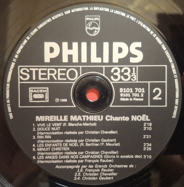 Mireille Mathieu - Chante Noel - 1968.  (LP). 12. Vinyl. Пластинка. France. - фото фото фото 3