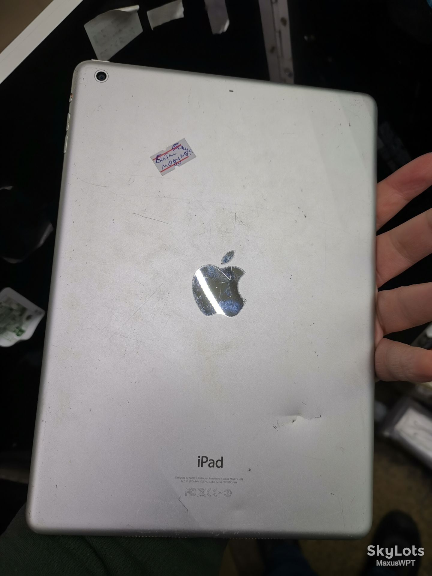 #1172 Sklad Ipad air a1474 silver crack - фото фото фото 1