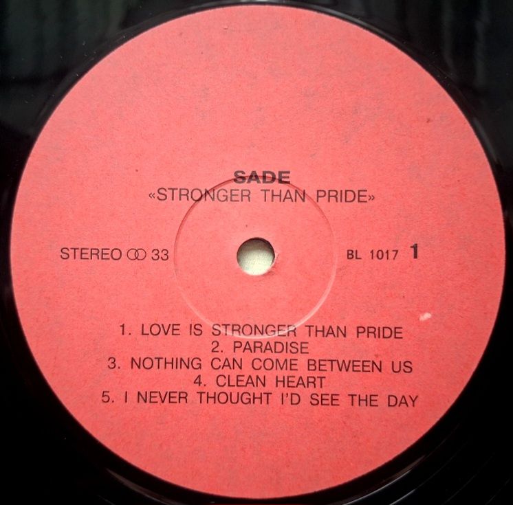 Sade - Stronger Than Pride - 1988.     (LP). 12. Vinyl. Пластинка. - фото фото фото 2
