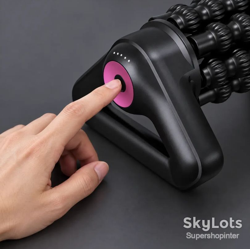 Роликовый массажер, USB, 1800мАч, SL-525, Черный / Антицеллюлитный массажер / Вибромассажер для тела / Массажный ролик - фото фото фото 8