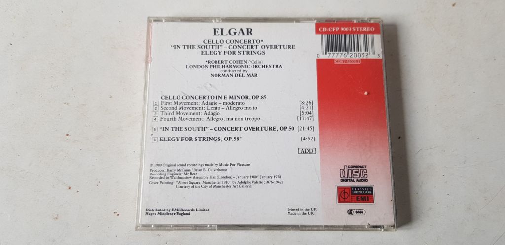 Elgar Cello Concerto CD фірмовий - фото фото фото 1