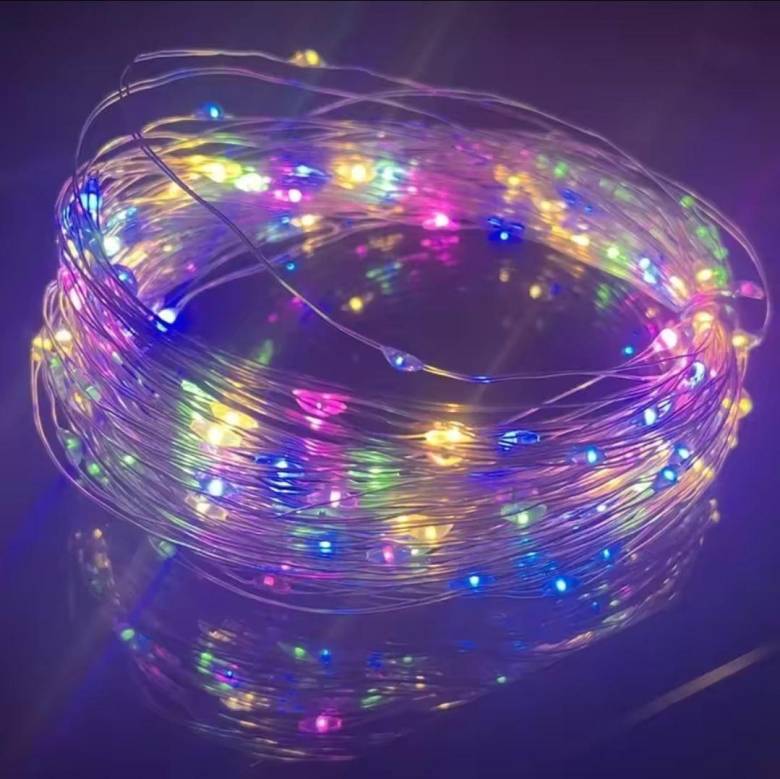 Світлодіодна LED гірлянда Роса USB з пультом, мультиколір, 10м - фото фото фото 1