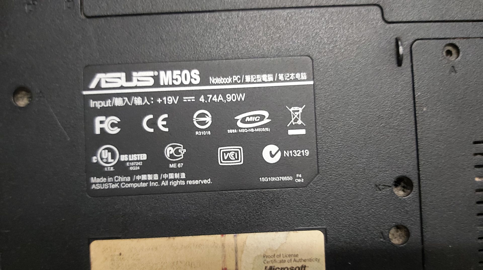 ASUS M50S б/у неисправный - фото фото фото 1