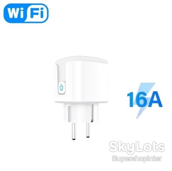 Умная WiFi розетка 16А, Smart 3680Вт / Розетка с управлением через телефон / Интеллектуальная розетка - фото фото фото 1