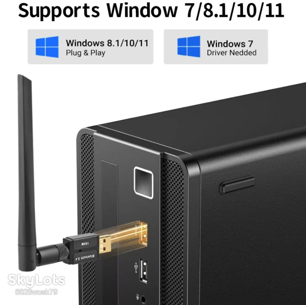USB Bluetooth 5.4+BLE адаптер  (LMP 12.45) + антенна блютуз - фото фото фото 3