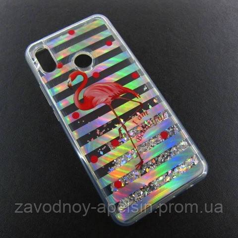 Huawei P Smart plus (INE-LX1) чехол аквариум фламинго - фото фото фото 0