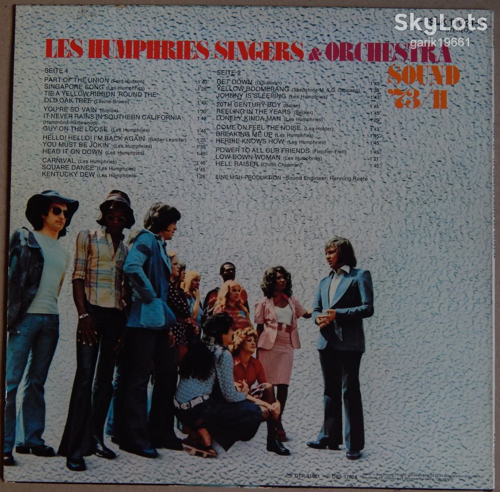 Les Humphries Singers &amp; Orchestra – Sound '73/II  (Decca – SLK 17 024-P, Germany) EX+/NM- - фото фото фото 1