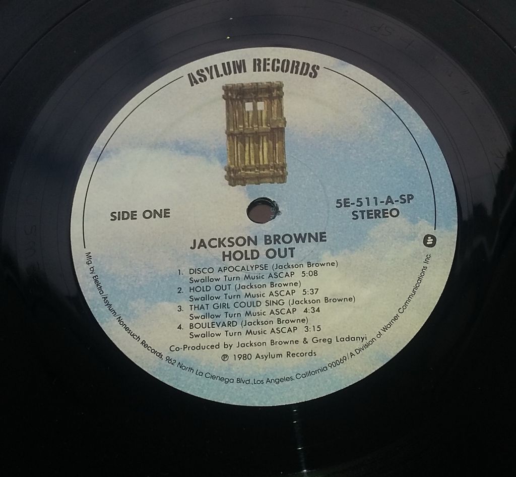 JACKSON BROWNE Hold Out LP VG++/VG - фото фото фото 2