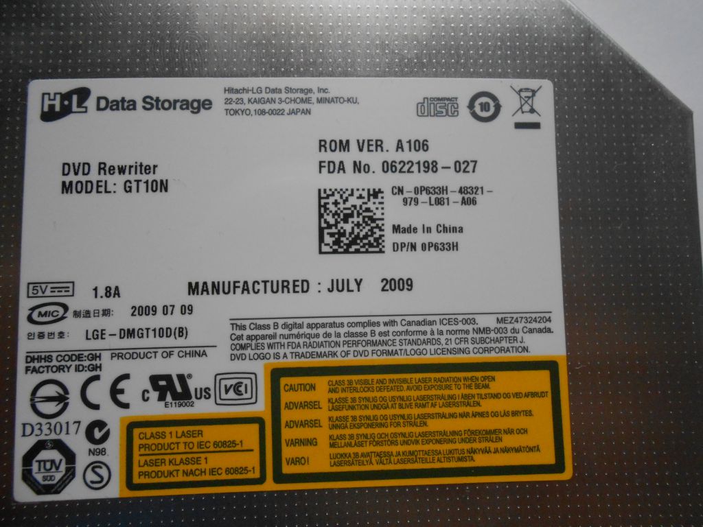 Привод LGE-DMGT10D (B) SATA разборка Dell Vostro A860 - фото фото фото 1