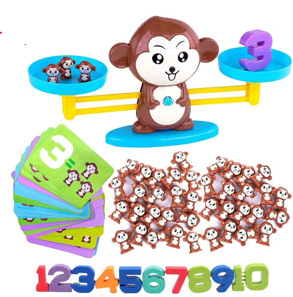 Обезьянка весы с цифрами игра развивающая детская математическая Caunting Monkey - фото фото фото 2