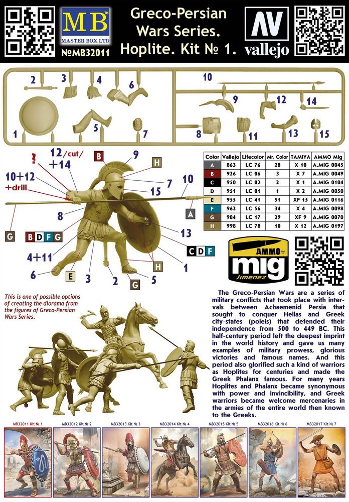 Master Box 32011 "Greco-Persian Wars Series. Hoplite. Kit № 1" 1/32 - фото фото фото 1