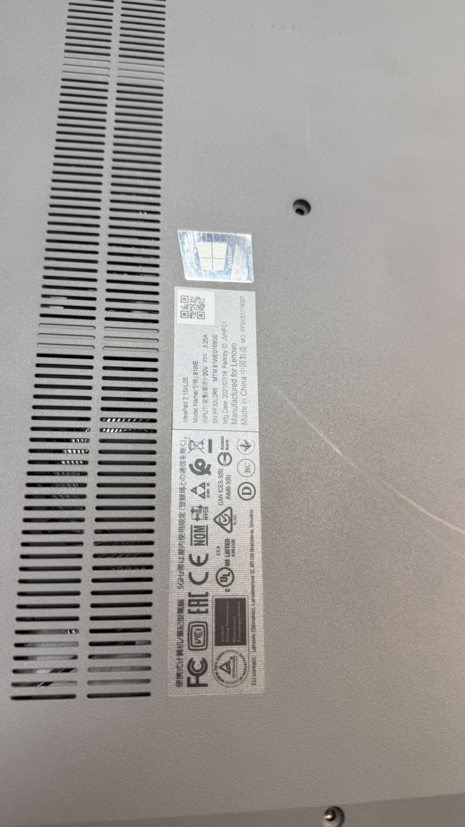 Ноутбук Lenovo 81WE Intel Core i5-1035G DDR4-4GB ID 00395 - фото фото фото 8