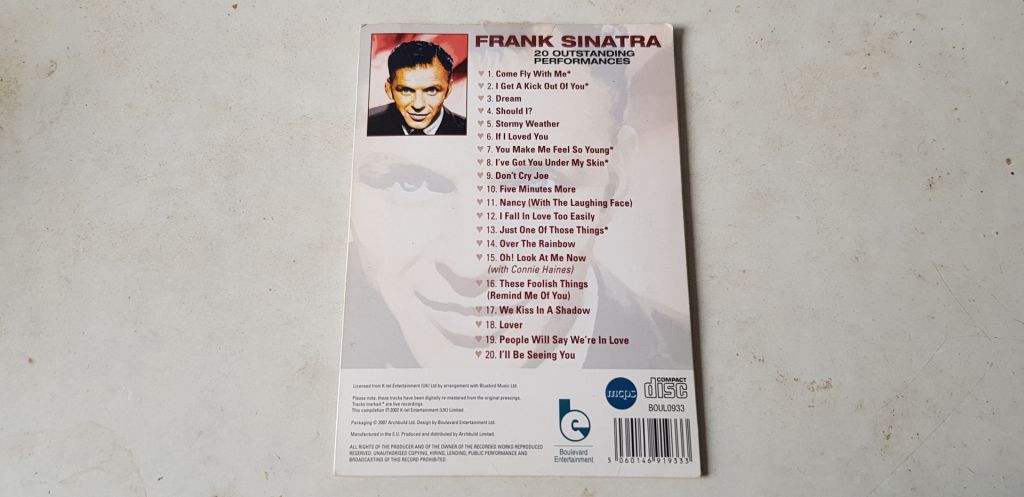 Frank Sinatra 20 Outstanding Performances CD фірмовий - фото фото фото 1