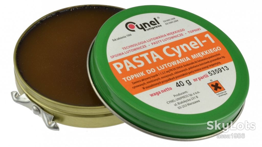 Паста паяльная Pasta Cynel-1, 40 грам , виробник Польща - фото фото фото 2
