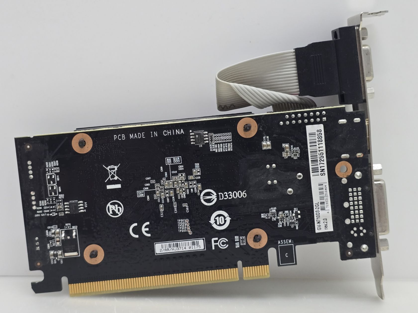 Відеокарта GIGABYTE GeForce GT 710 2GB  (GDDR3,64 Bit,HDMI,PCI-Ex,Б/у) - фото фото фото 2