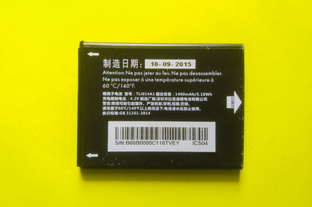 Аккумулятор акб Alcatel OT TLi014A1    (1400 mAh) One Touch 4010D TPOP - фото фото фото 1
