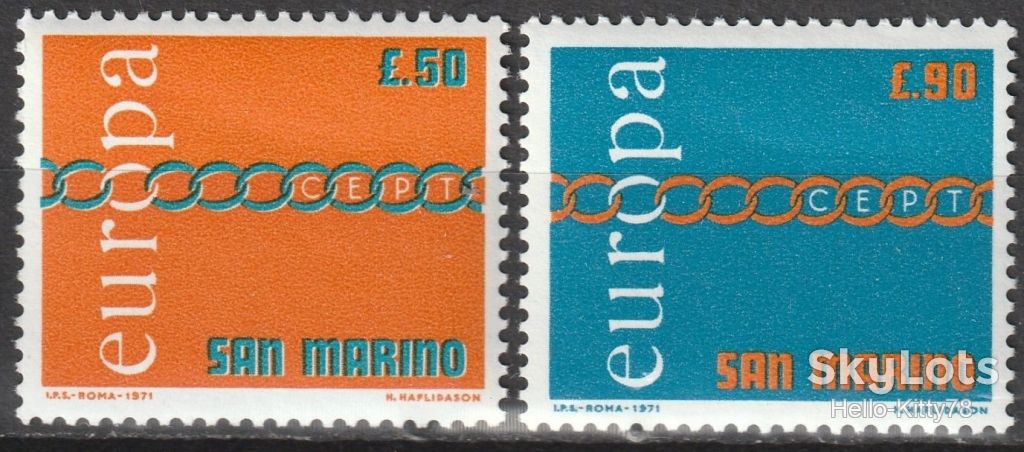 Сан-Марино 1971 Европа СЕРТ Mi 975-976 MNH - фото фото фото 0