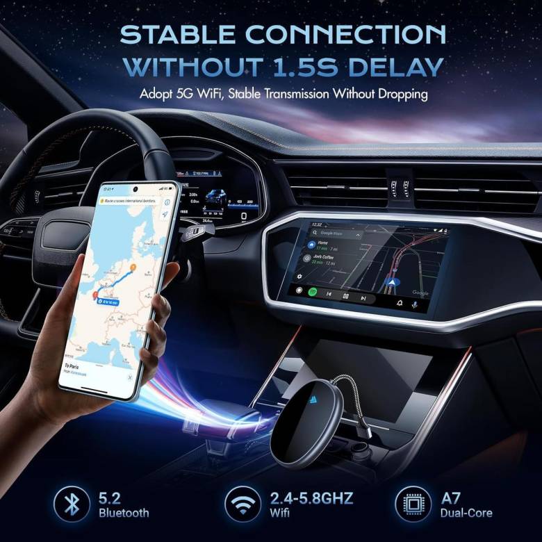 Беспроводной адаптер Android Auto EVARY, проводной OEM-адаптер Autoper для устройств Android 11.0 - фото фото фото 3