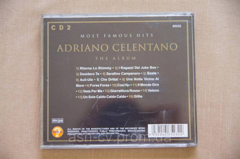 Музичний диск CD. ADRIANO CELENTANO - The album - фото фото фото 3