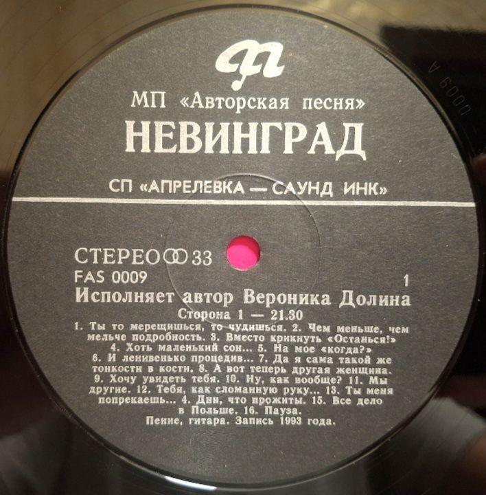 Вероника Долина - Невинград - 1993.  (LP). 12. Vinyl. Пластинка. Rare. - фото фото фото 2