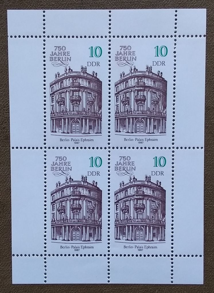ГДР 1987 г - 750-летие Берлина. Дворец Эфраима, негаш - фото фото фото 0