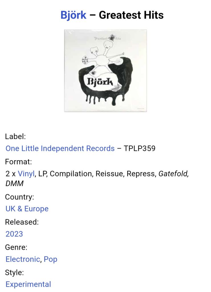 Bjork - Greatest Hits - 1993-2001.  (2LP). 12. Vinyl. Пластинки. Europe. S/S. - фото фото фото 2