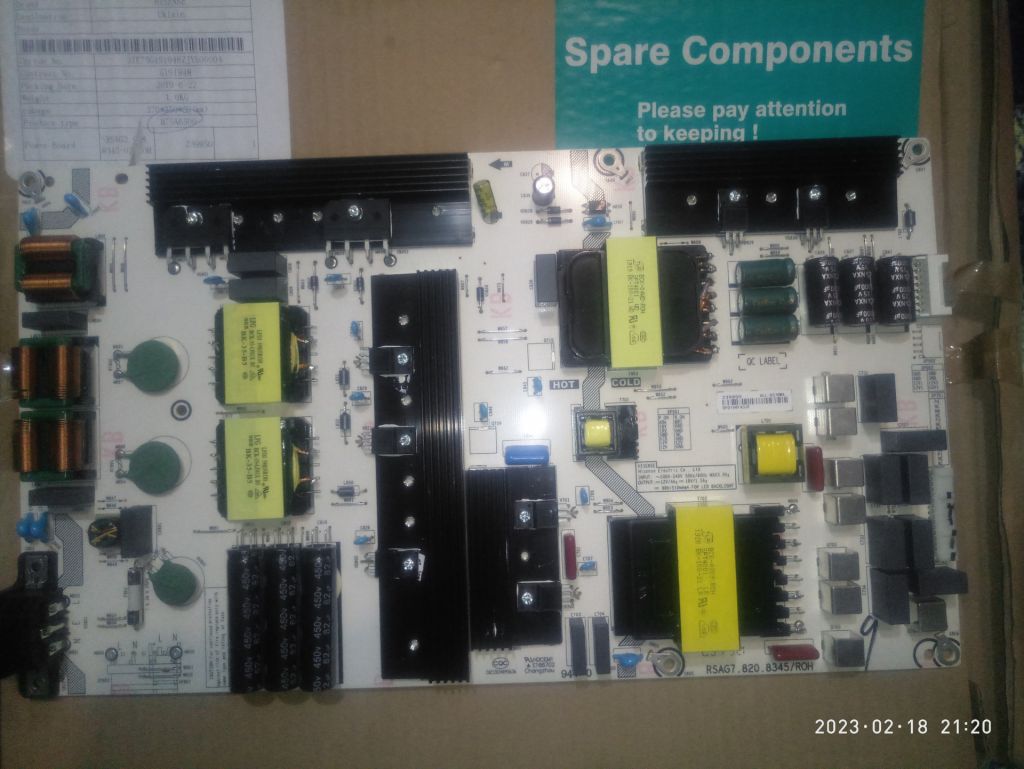 POWER BOARD RSAG7.820.8345/ROH HISENSE H75A6500 - фото фото фото 2