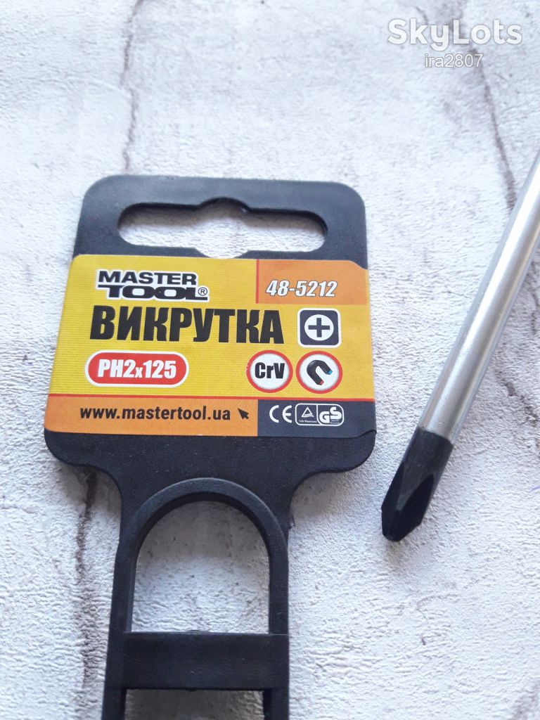 Викрутка хрестова магнітна PH2 х 125мм MASTERTOOL  48-5212 - фото фото фото 1