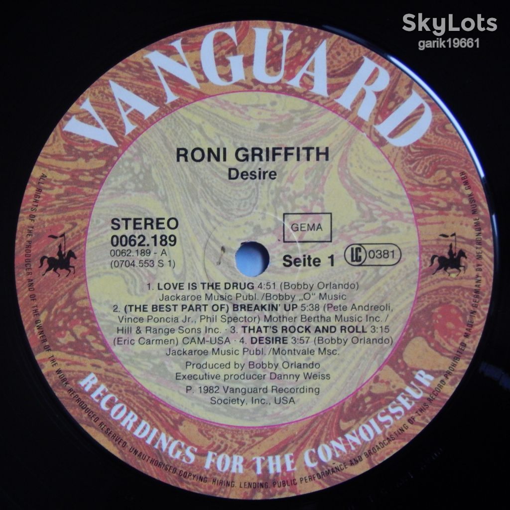 Roni Griffith - Desire  (Vanguard – 0062.189, Germany) EX+/NM- - фото фото фото 2