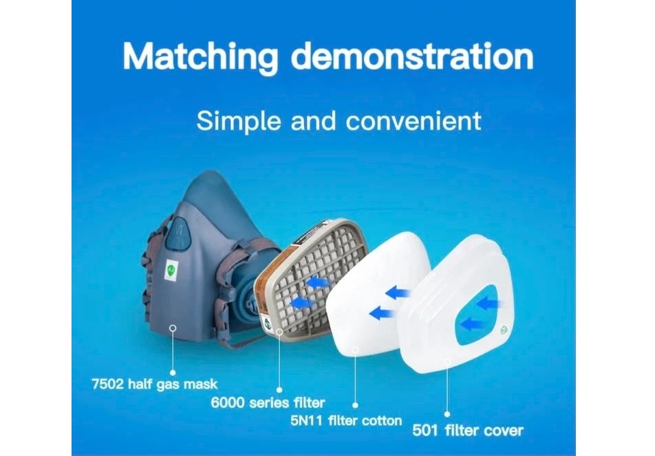 Респіратор-маска нової серії 7502 , у розмірі М , НОВА - фото фото фото 8