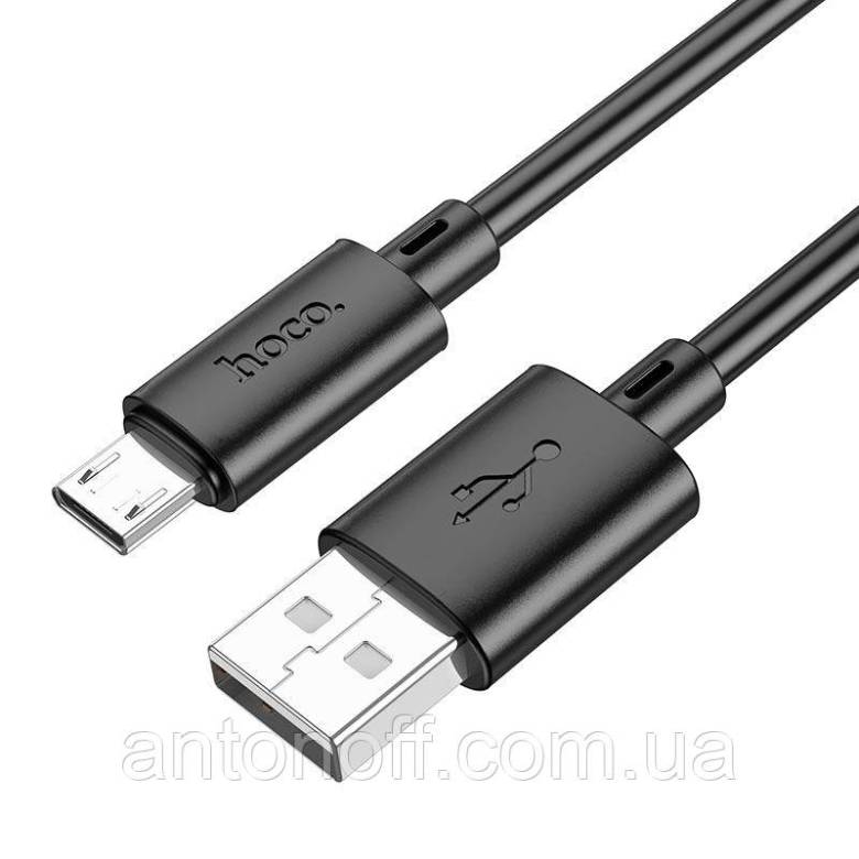 Кабель Hoco X88 Micro-USB - USB (2.4А 1 м) чорний - фото фото фото 2