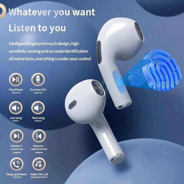 Беспроводные bluetooth стерео наушники с микрофоном в кейсе Tws 6 pro, white - фото фото фото 1