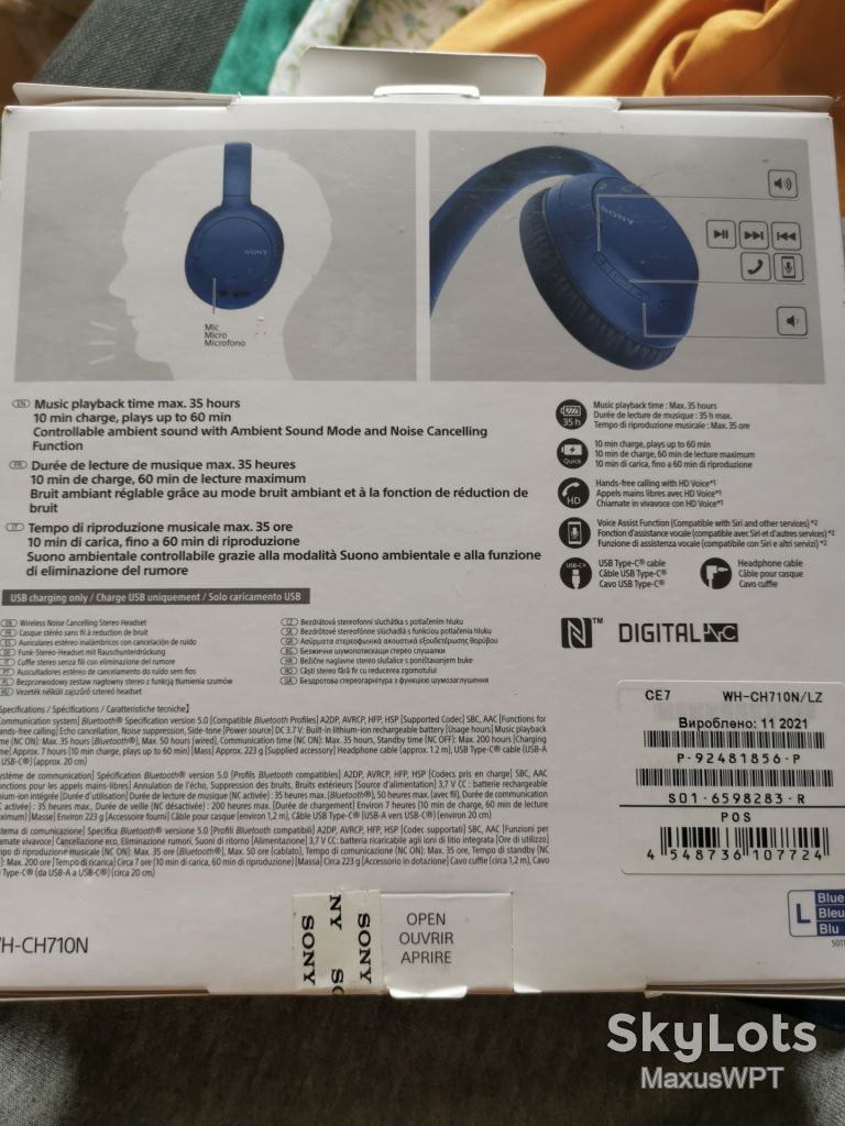 #Sklad sony wh-ch710n blue Bluetooth  навушники - фото фото фото 1