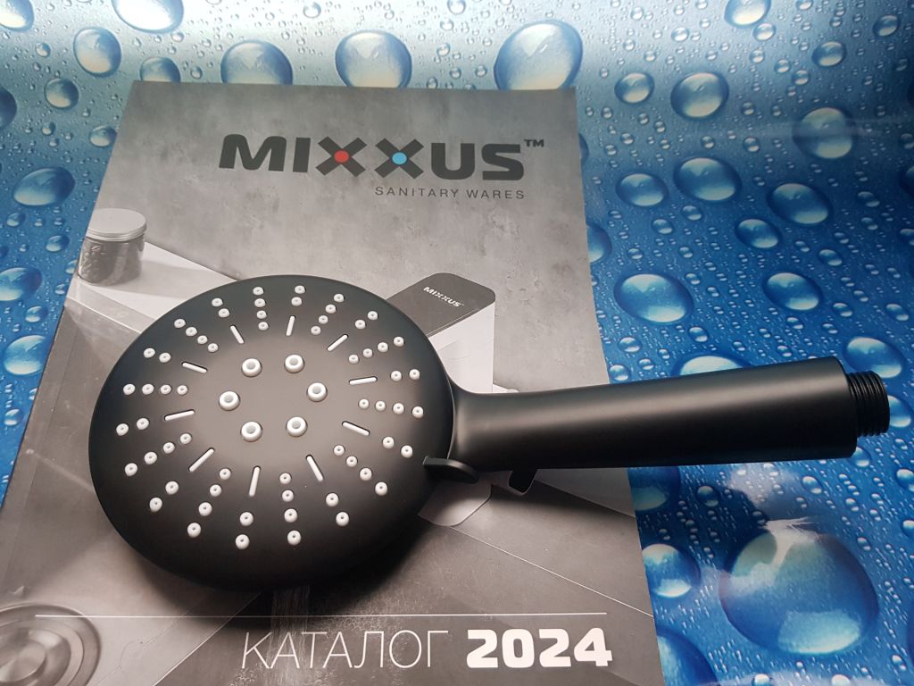 Лейка для душа Mixxus SH-15    (3 режима) черная - фото фото фото 1