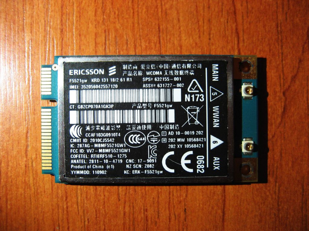 Модем PCIe 3G 4G Ericsson F5521gw HP - фото фото фото 2