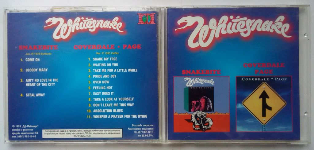 Whitesnake + Coverdale-Page - Snakebite + Coverdale-Page 1978 + 1993 - фото фото фото 0