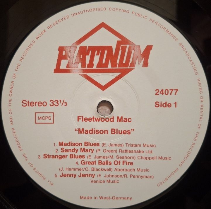 Fleetwood Mac - Madison Blues - 1970.   (LP). 12. Vinyl. Пластинка. Germany. - фото фото фото 2